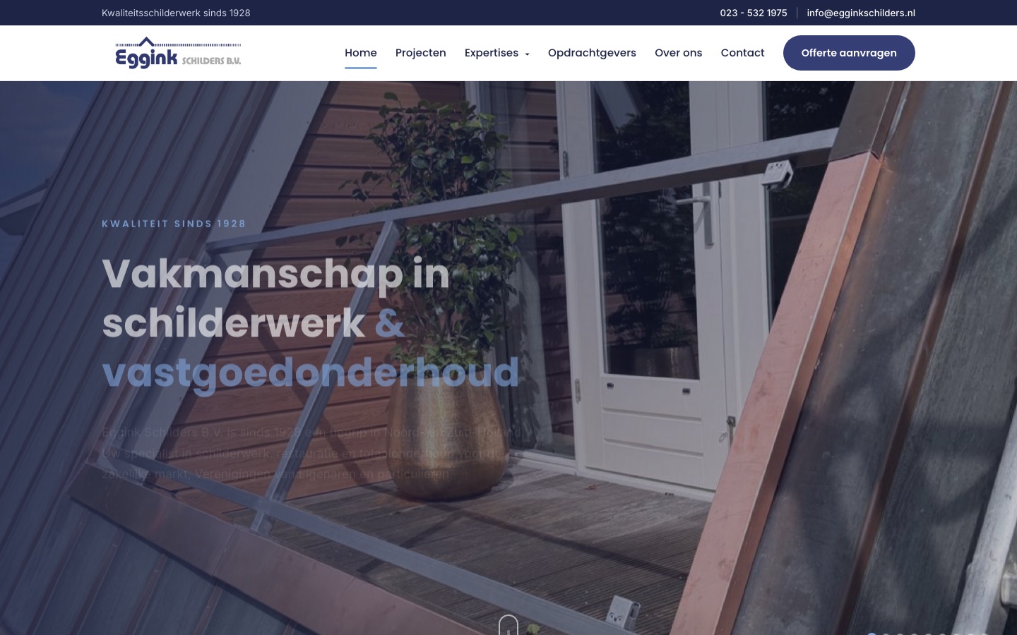 Website van Eggink Schilders B.V.